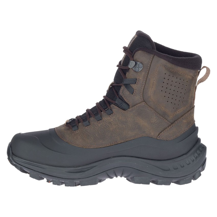 Bottes Merrell Thermo Overlook 2 Mid Waterproof Marron Foncé Homme | F.U.XPON